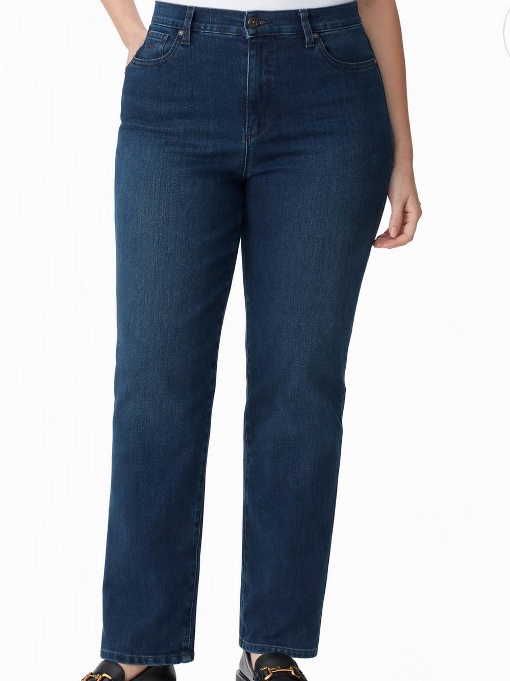 Gloria Vanderbilt Amanda Dark Wash Straight Leg Jeans Womens 18